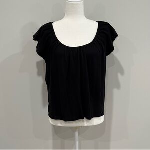 Ann Taylor Black Scoop Neck NWT